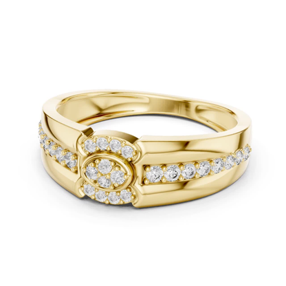 Round Diamond Cluster Band Ring | Modern Luxury Style