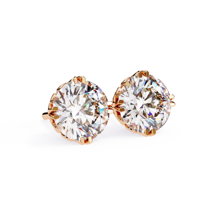 Golden Fleur Lab Grown Diamond Stud Earrings