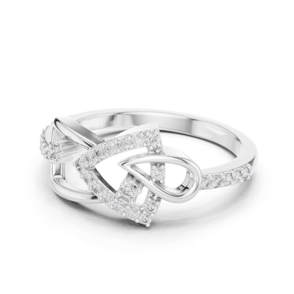 Princess Cut Open Wrap Diamond Ring | Modern Luxury Style