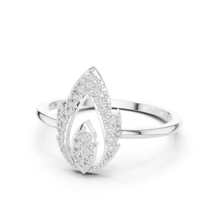 Pear Shape Open Diamond Ring | Elegant Luxury Style