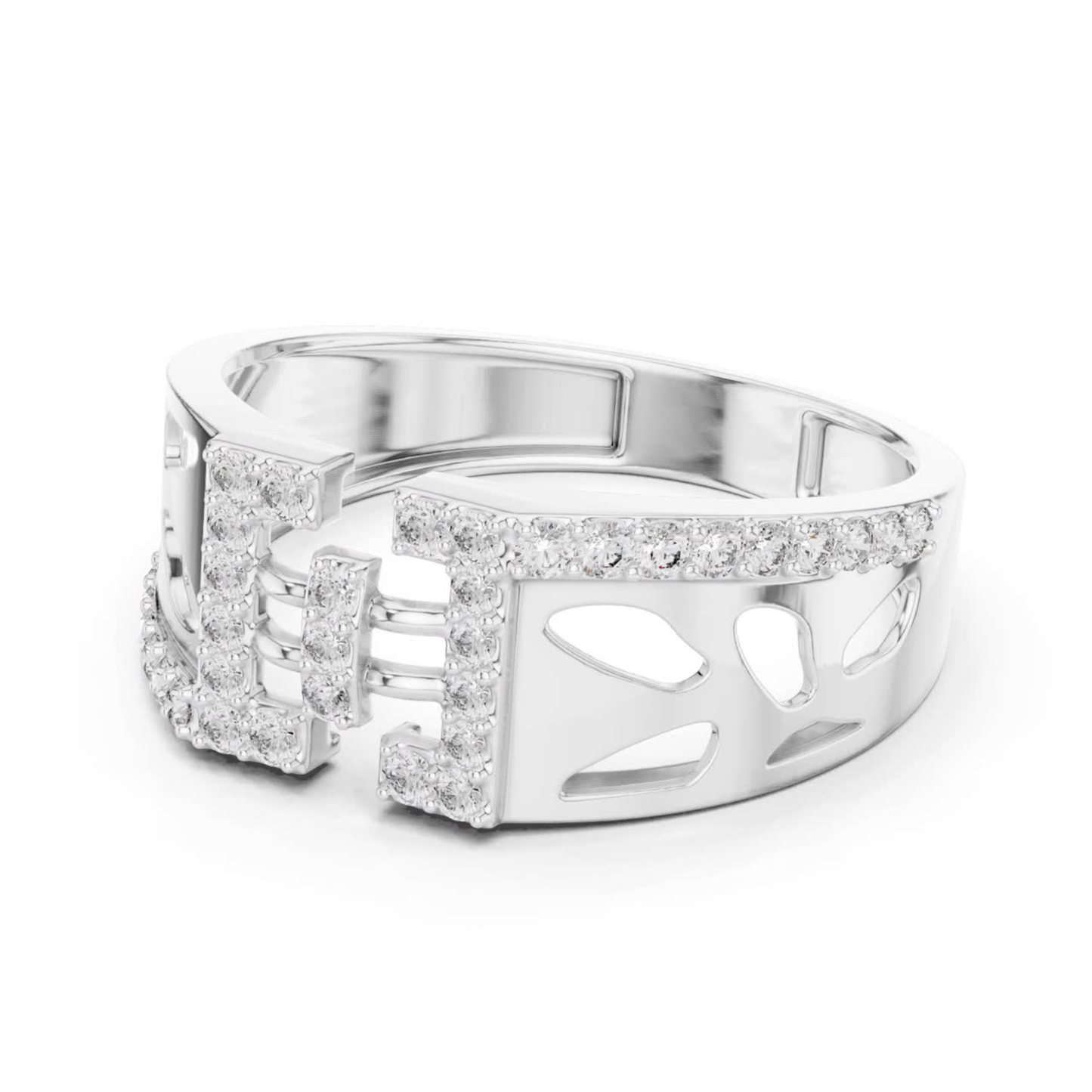Luxury Diamond Open Band | Contemporary Statement Jewelry