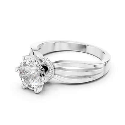 Round Diamond Layered Band Ring | Fine 18K 14K 10K Gold Luxe