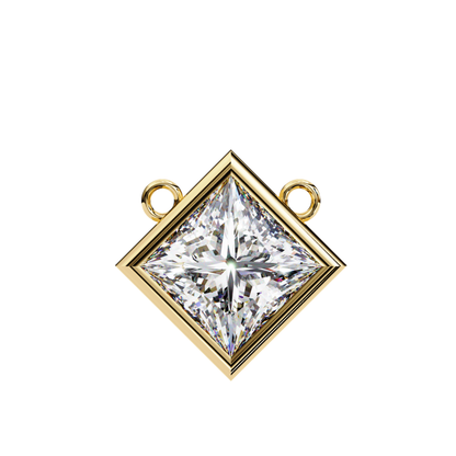 Princess cut Lab Grown Diamond Pendant With Chain
