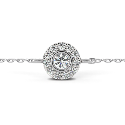 Radiant Halo Diamond Bracelet