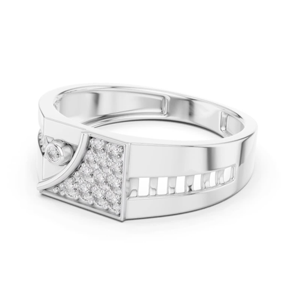 Luxury Round Diamond Band | Modern Geometric Statement Style