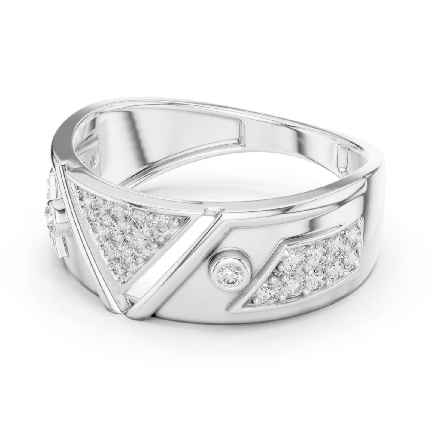 Luxury Triangle Diamond Band Rings | Modern Glamour Style