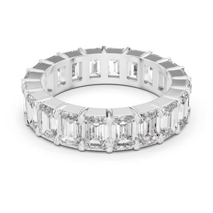 Emerald Cut Diamond Eternity Band | Infinite Step-Cut Brilliance