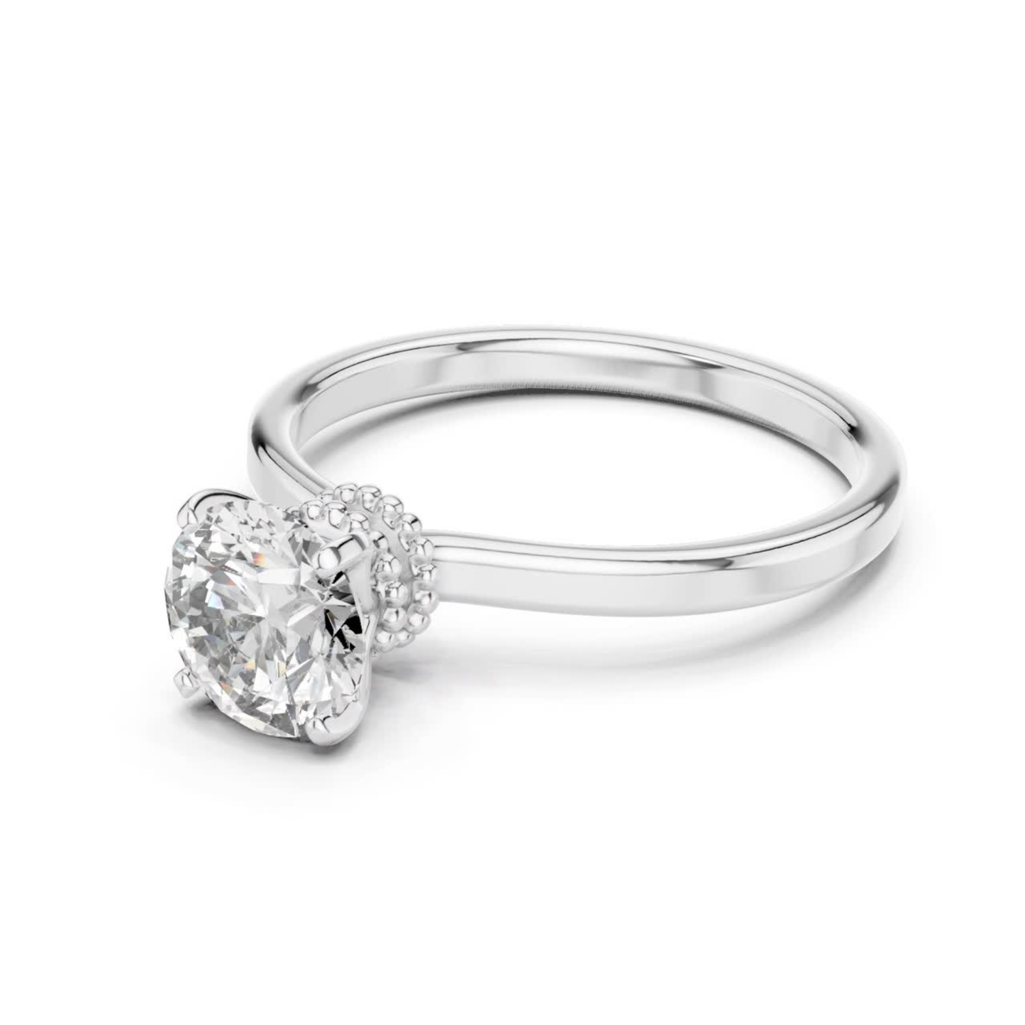 Round Diamond Classic Band Ring | 18K Gold Fine Jewelry