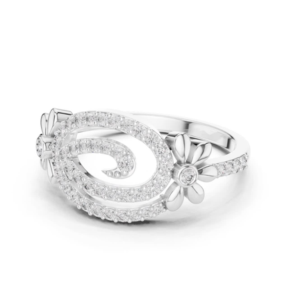 Floral Swirl Diamond Rings | Elegant Luxury Jewelry Style