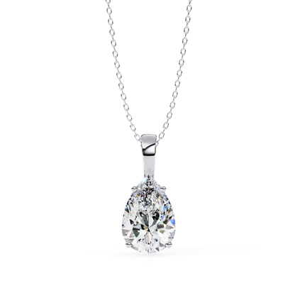 Radiant Pear Elegance Pendant | 18K Fine Gold Jewelry
