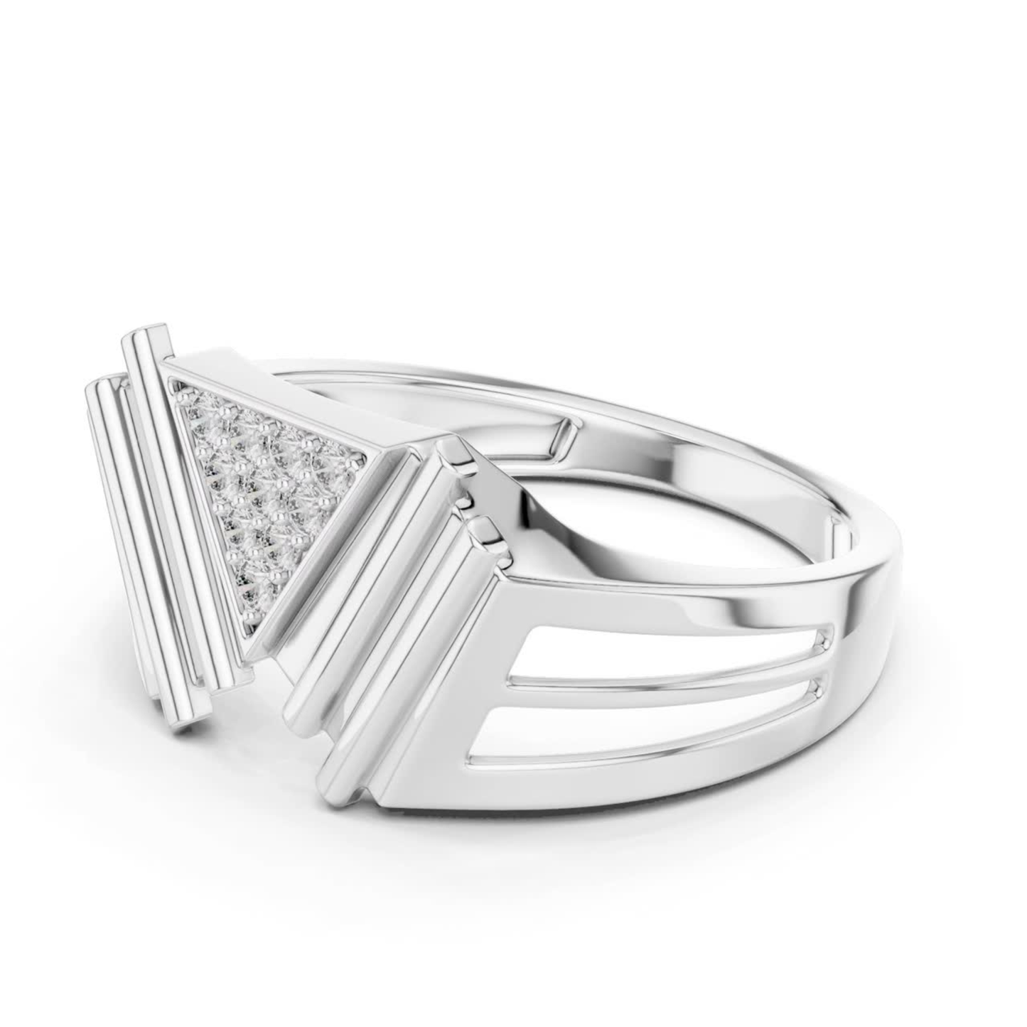 Modern Geometric Diamond Band | Luxury Statement Style