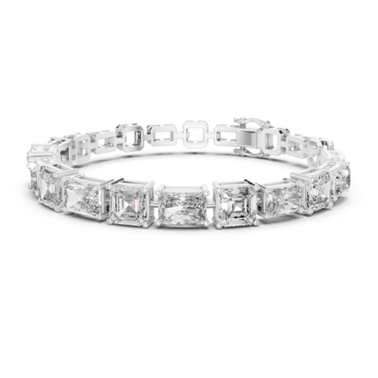 Emerald & Radiant Cut Diamond Tennis Bracelet | Luxury Style