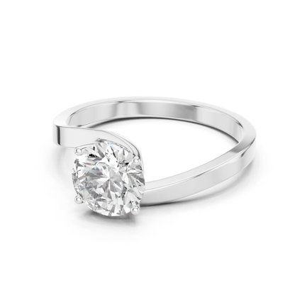 Round Diamond Open Band Ring | Where Brilliance Breathes Free