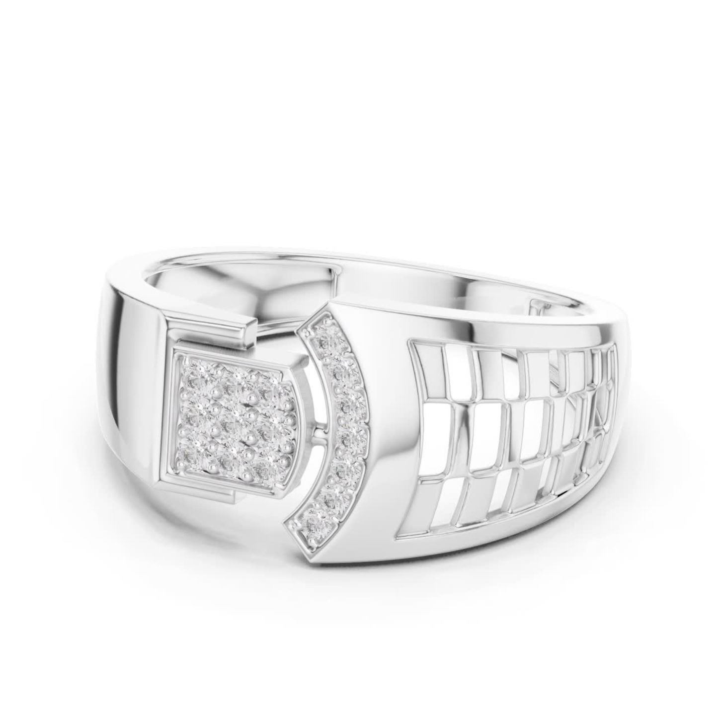 Men's Round Diamond Statement Rings | Modern Luxury Style