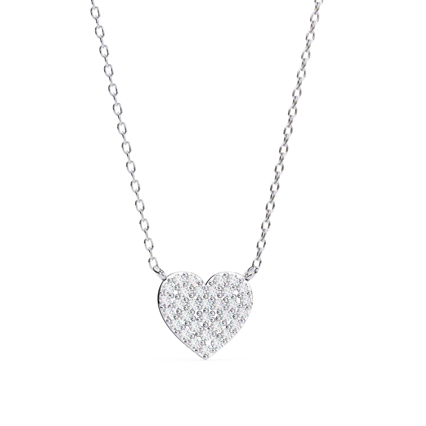 Lab Grown Diamond Heart Pendant with Chain