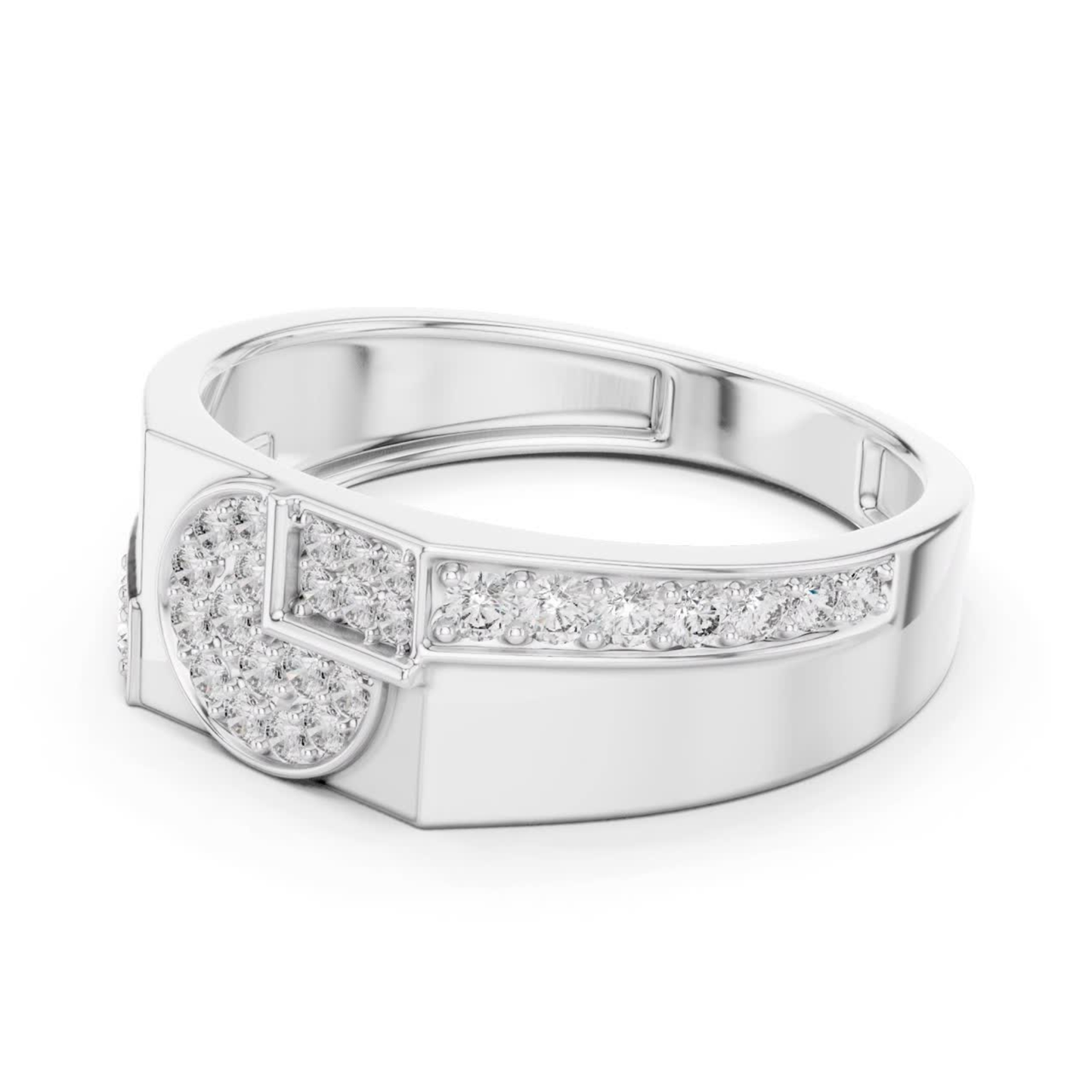 Luxury Geometric Diamond Band | Modern Statement Style