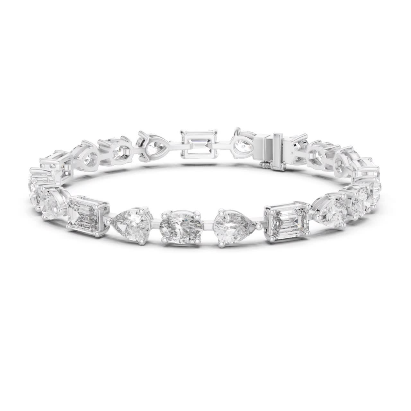Mixed Shape Diamond Tennis Bracelet | Modern Luxury Style Design