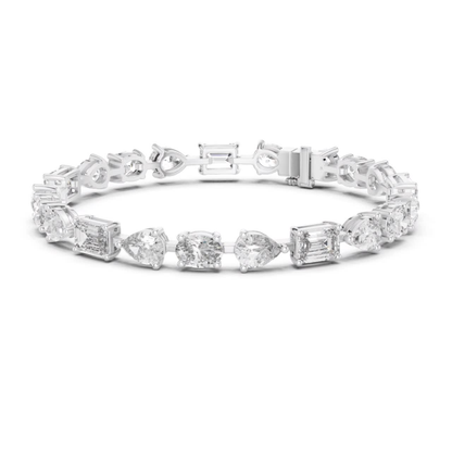 Mixed Shape Diamond Tennis Bracelet | Modern Luxury Style Design