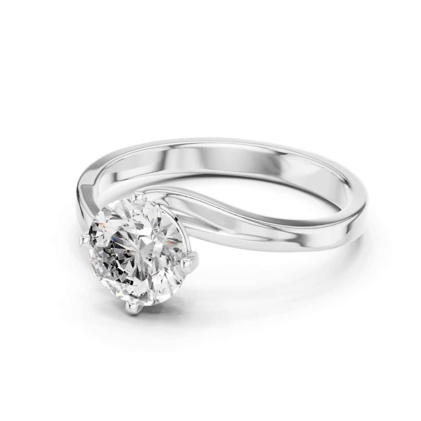 Round Diamond Wrap Band Ring | 18K Gold Fine Jewelry
