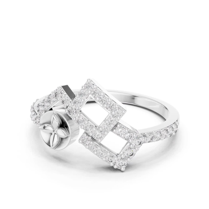 Princess Cut Double Square Diamond Rings | Modern Luxury Style