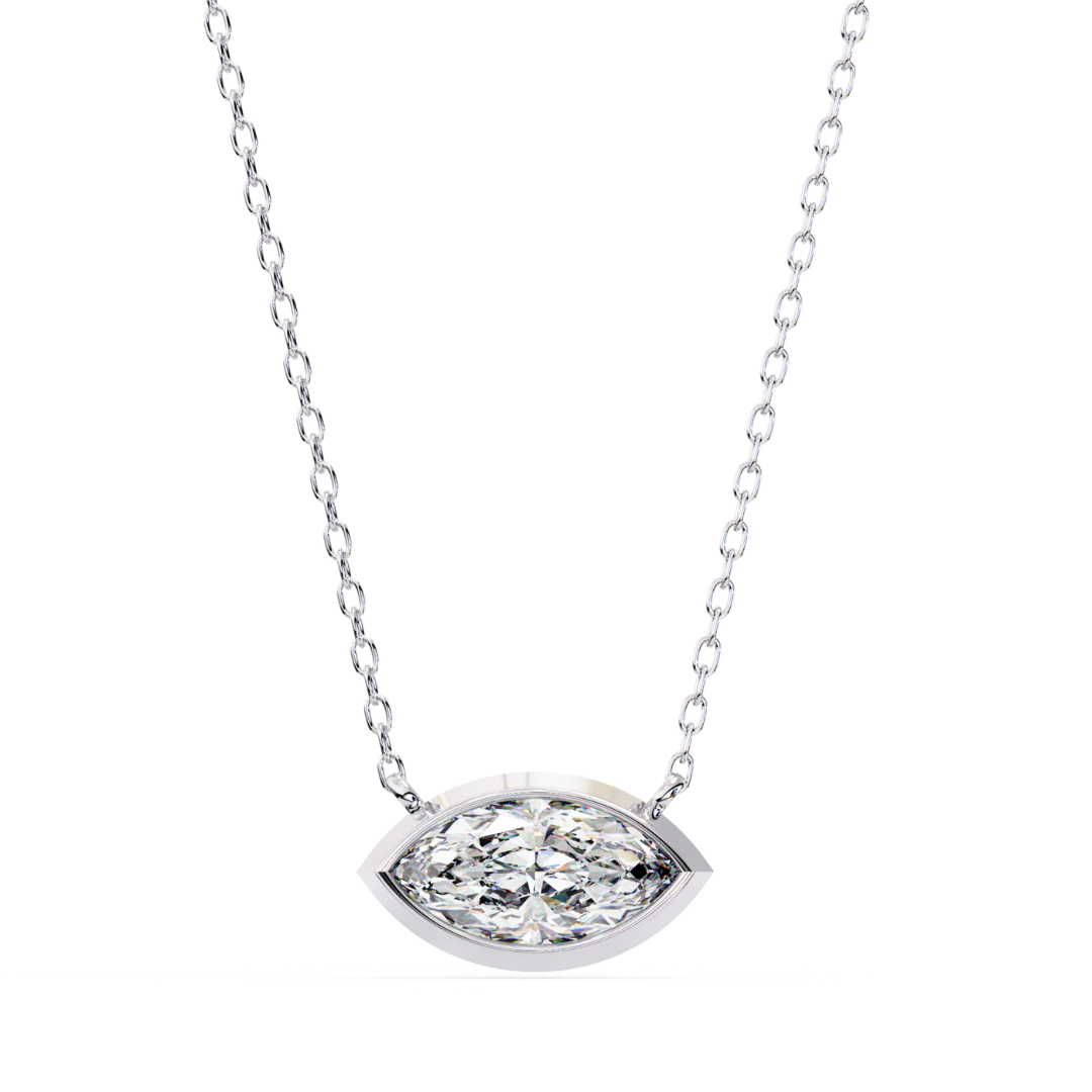 Luxe Marquise-Style Lab Grown Diamond Pendant with Chain
