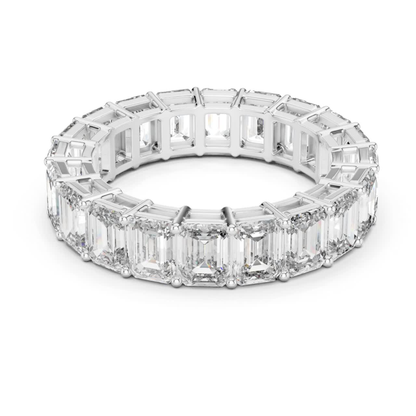 Emerald Cut Diamond Eternity Band | Luxury Gold Wedding Rings