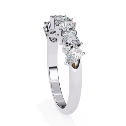 Diamant-Mehrstein-Goldring | 18K Edelstein-Statement-Schmuck