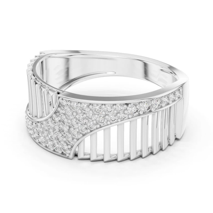 Modern Diamond Wave Band | Contemporary Luxury Jewelry Style