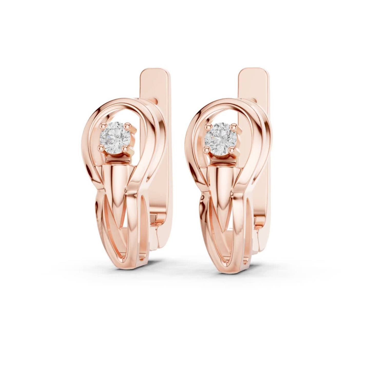 Oval Open Frame Diamond Hoop Earrings | Minimal Modern Elegance