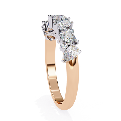 Diamant-Mehrstein-Goldring | 18K Edelstein-Statement-Schmuck