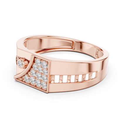 Luxury Round Diamond Band | Modern Geometric Statement Style