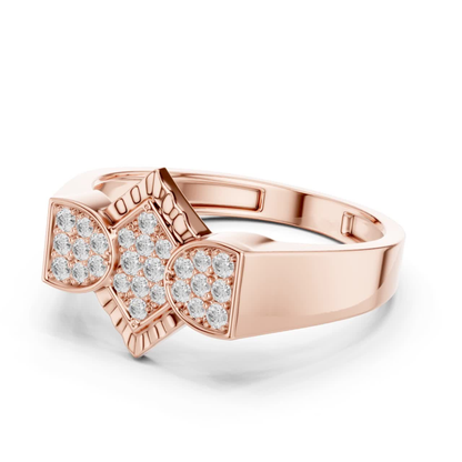 Round Diamond Geometric Statement Ring | Modern Luxury Style