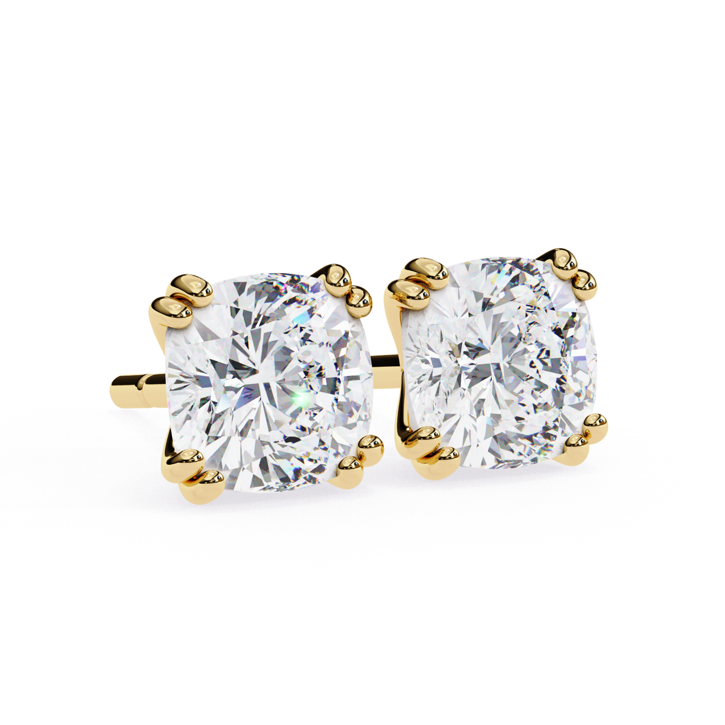 Real Lab Grown Diamond Gold Stud Earrings | Timeless Fine Jewelry