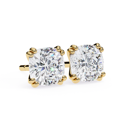 Real Lab Grown Diamond Gold Stud Earrings | Timeless Fine Jewelry