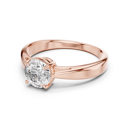 Round Diamond Classic Ring | 18K Gold Fine Jewelry