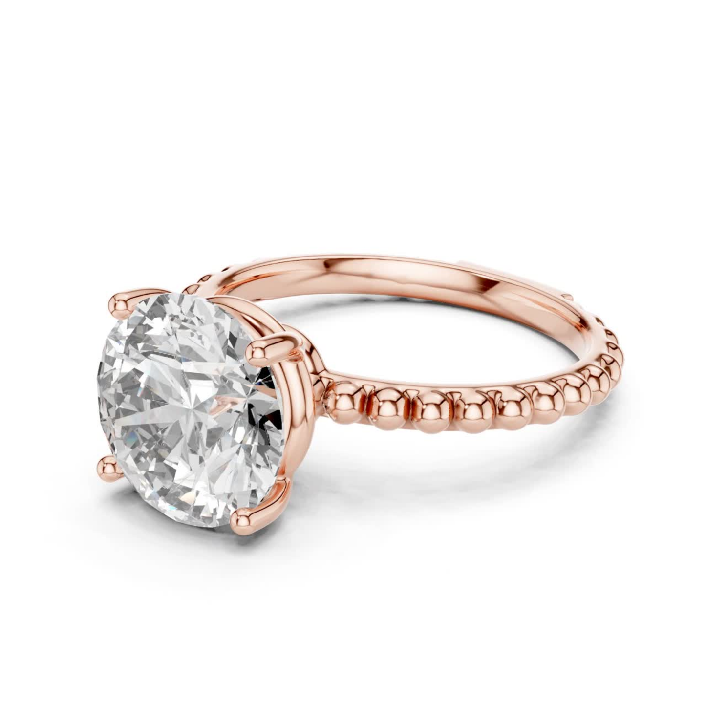 Round Diamond Beaded Band Ring | Brilliance Bead by Bead