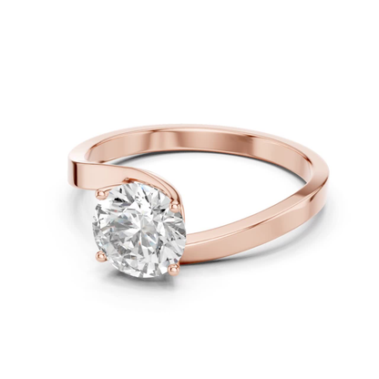 Round Diamond Open Band Ring | Where Brilliance Breathes Free