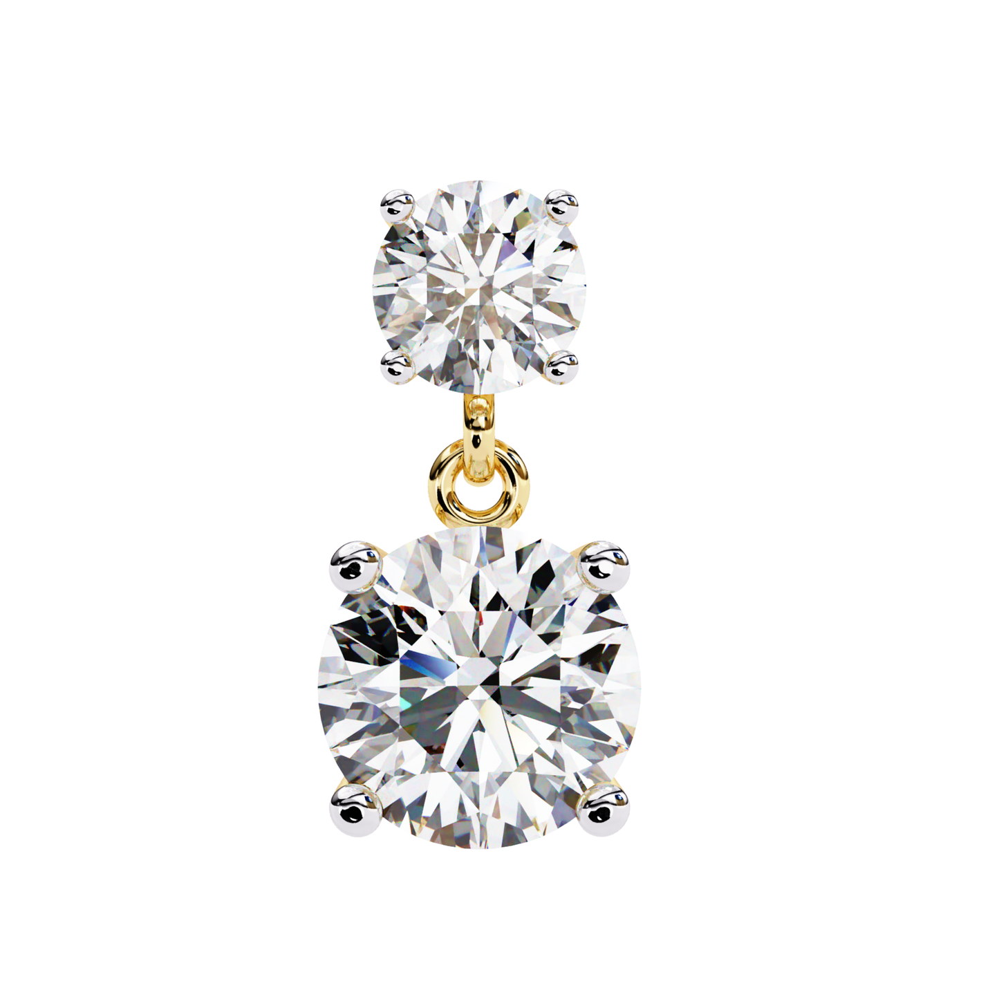 Laborgezüchtete Diamant-Tropfen-Ohrstecker in Gelbgold | Elegante Tropfen
