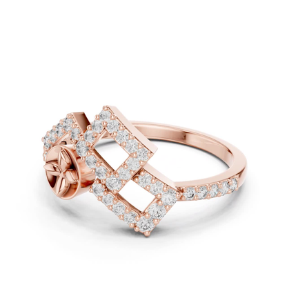 Princess Cut Double Square Diamond Rings | Modern Luxury Style