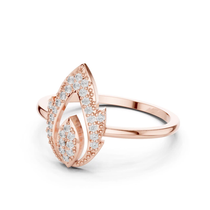 Pear Shape Open Diamond Ring | Elegant Luxury Style