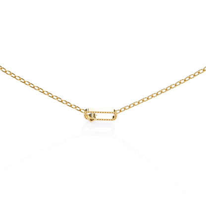 Cushion Cut Lab Grown Diamond Link Pendant With Chain | 18K