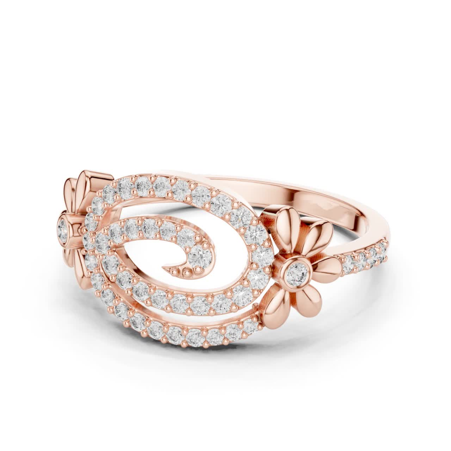 Floral Swirl Diamond Rings | Elegant Luxury Jewelry Style