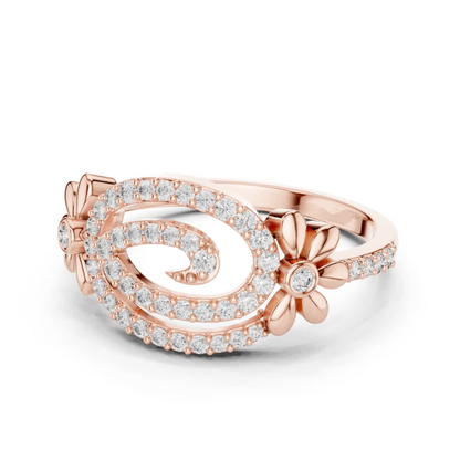 Floral Swirl Diamond Rings | Elegant Luxury Jewelry Style
