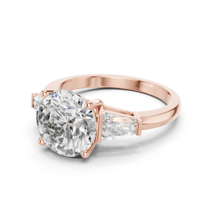 Round Diamond Ring with Side Stones | Brilliance All Around