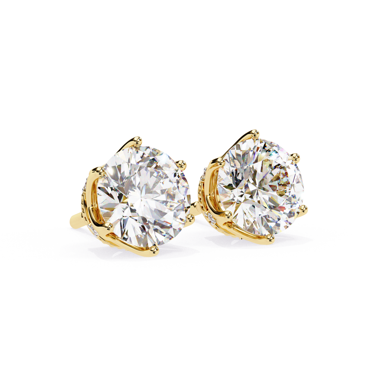 Rose Gold Lab Grown Diamond Stud Earrings