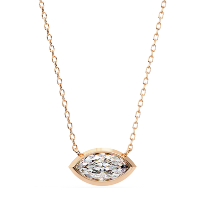Luxe Marquise-Style Lab Grown Diamond Pendant with Chain