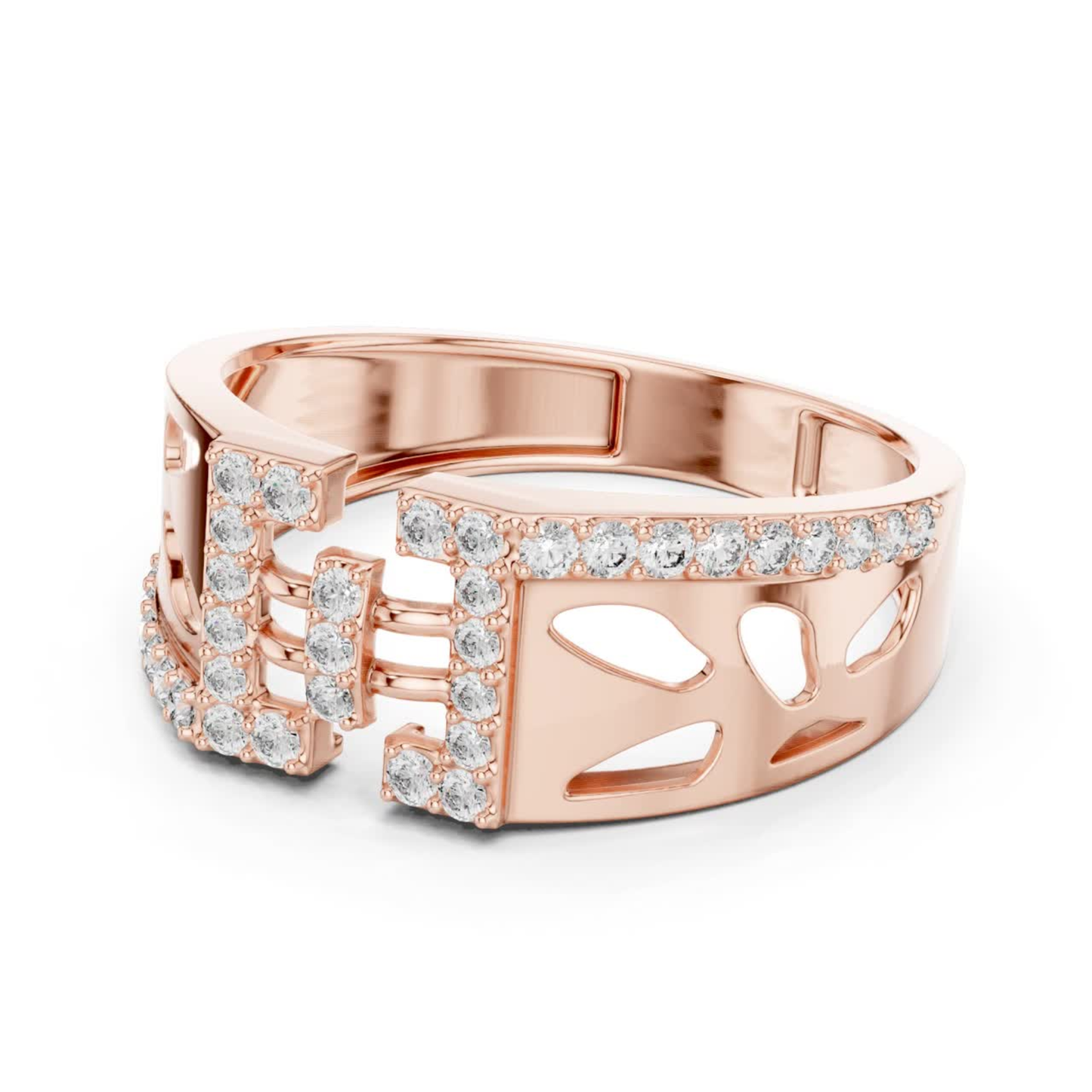 Luxury Diamond Open Band | Contemporary Statement Jewelry