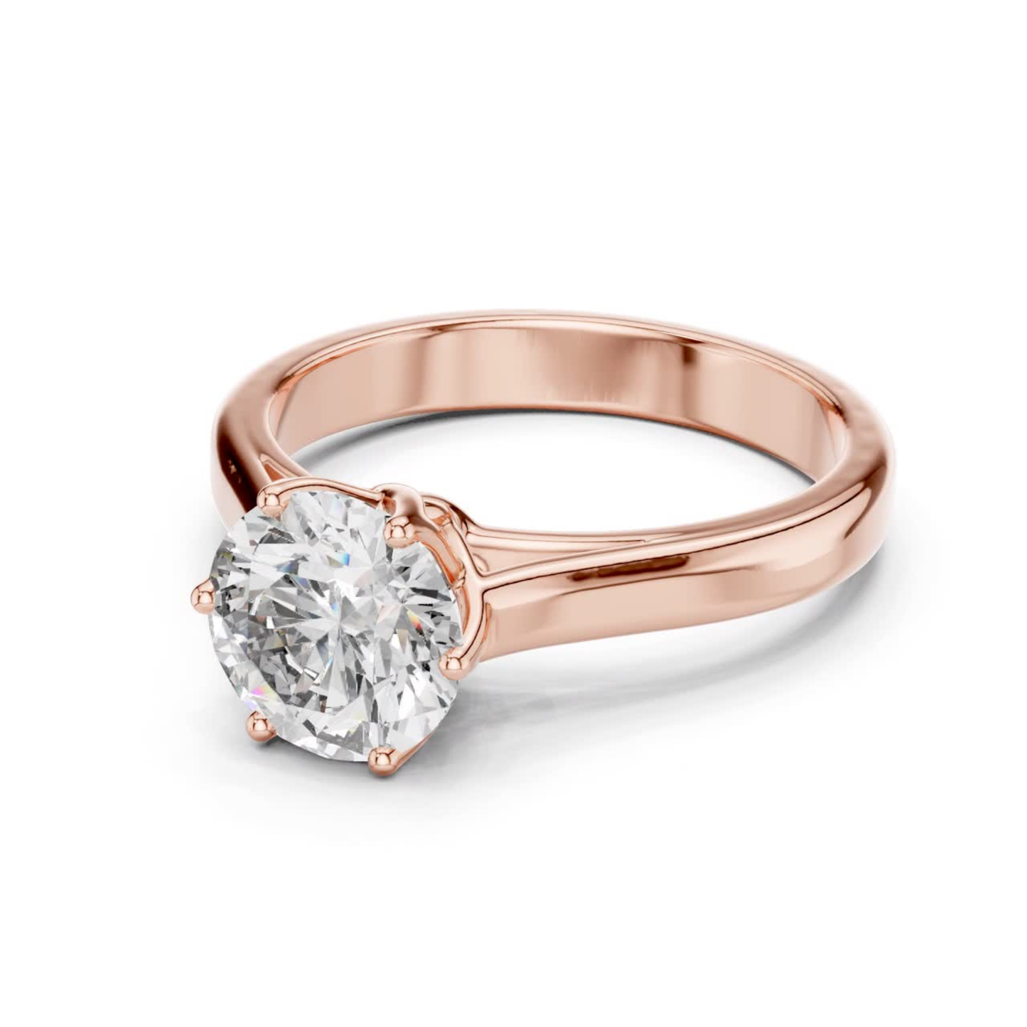 Round Diamond Classic Band Ring | Fine 18K 14K 10K Gold Luxe