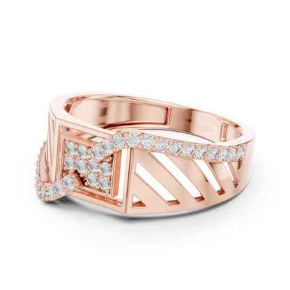 Roman Numeral Diamond Band | Modern Luxury Style