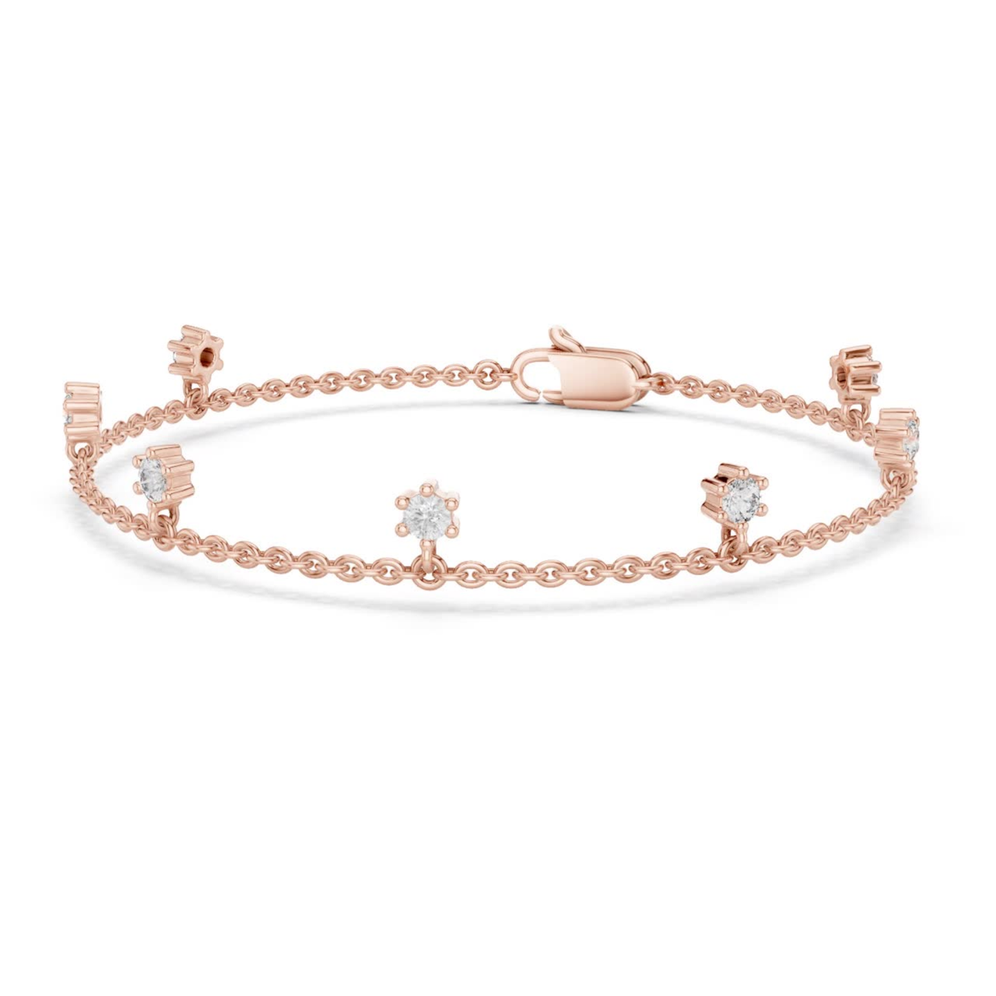 Diamond Station Chain Bracelet | Elegant Luxury Style